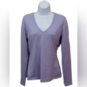 Under Armour Women's Light Purple V-Neck Long Sleeve Top
